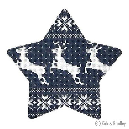 KB 1190  - Nordic Reindeer Xmas Star Navy