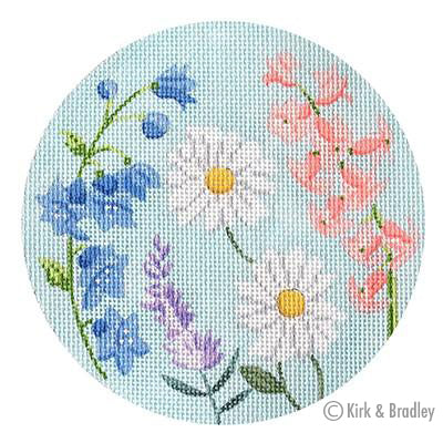 KB 1278 - English Garden Round - Blue & Purple