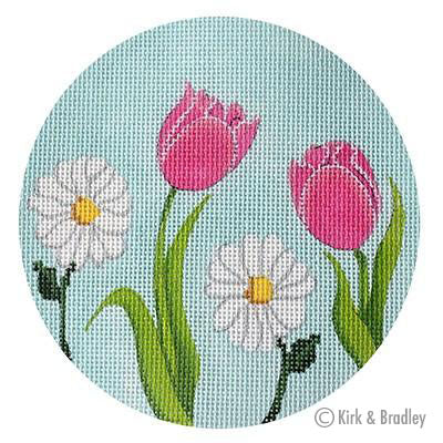 KB 1316 - English Garden Round - Pink & White