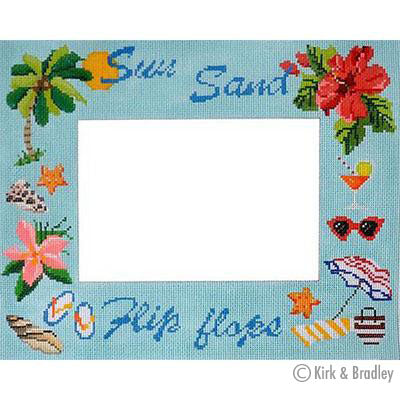 KB 1347 -Sun Sand Flip Flops Picture Frame