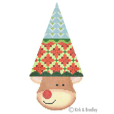KB 1386- Reindeer Cone - Holly (Triangles)