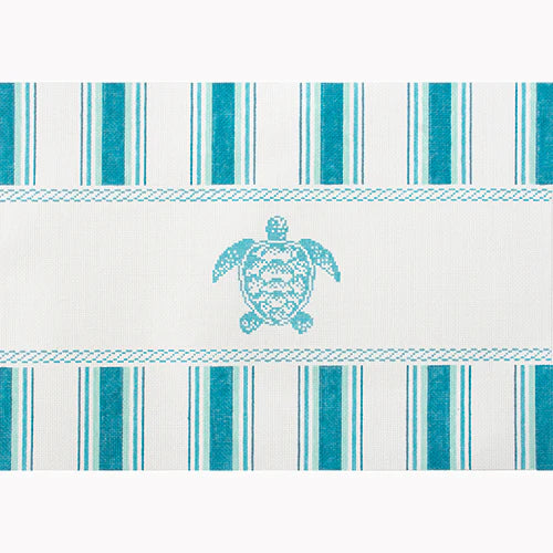 KB 1650 - Nautical Pillow - Aqua Turtle