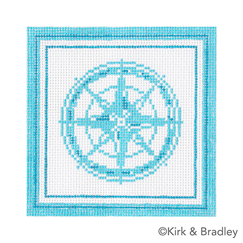 KB 1658 - Nautical Coaster - Compass in Aqua