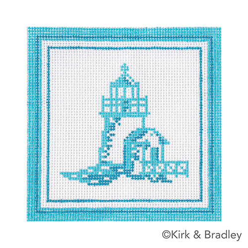 KB 1660 - Nautical Coaster - Lighthouse in Aqua