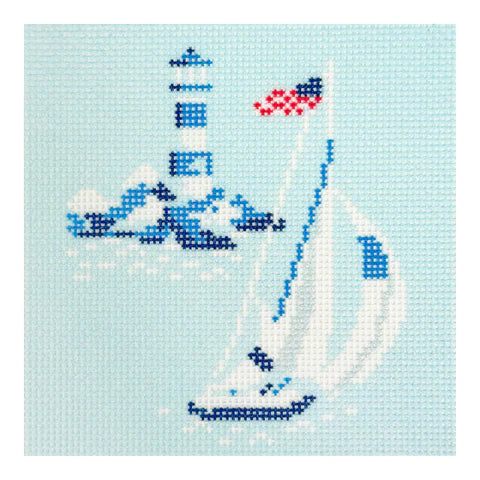NTG KB242 - Regatta Coaster Sail Boat and Lighthouse