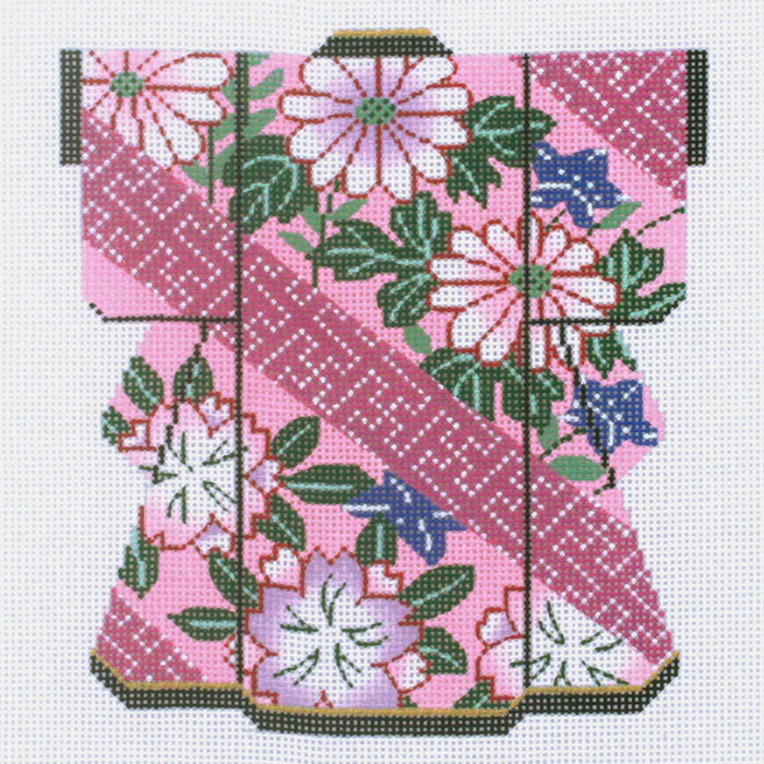 KB52 - Pink Daisies on Pink Medium Kimono