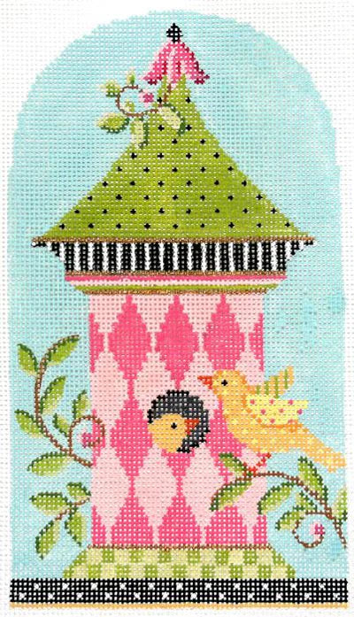 KBH03-18 - Pink Harlequin Birdhouse