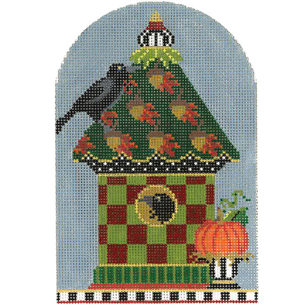 KBH15-18 - Acorn Pumpkin Crow Birdhouse