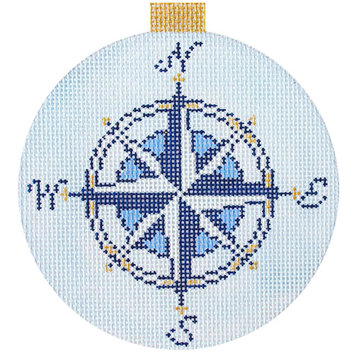 KB 1633- Compass Rose Ornament - Light Blue