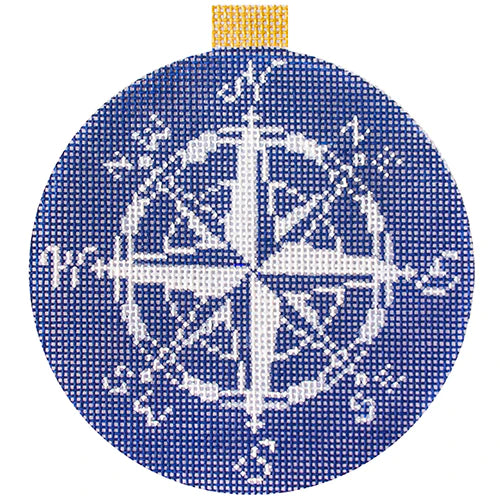 KB 1632- Compass Rose Ornament - Navy