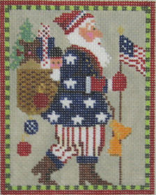 KCN122 - Stars and Stripes Mini Santa