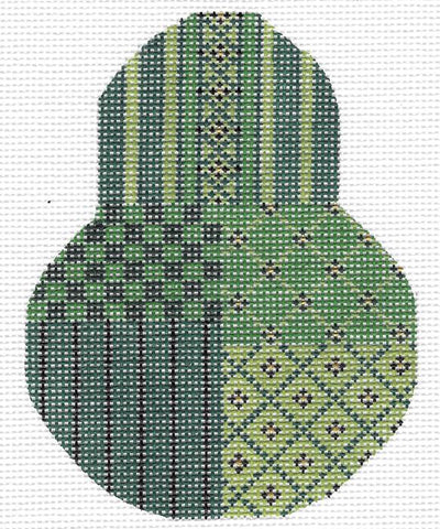 KCN1428 - Christmas Green Sampler Pear