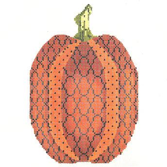 KCN1567 - Tall Orange Trellis Pumpkin