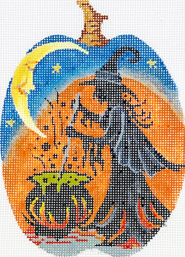 KCN1573 - Cauldron Witch Silhouette Pumpkin