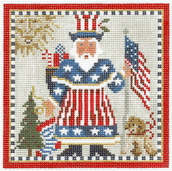 KCN181 - Uncle Sam--Claus Santa Square