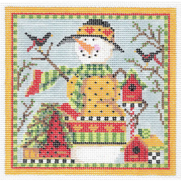 KCN198-18 - Snowman with Bird Houses