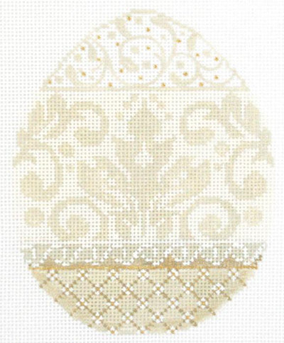 KEA07-18 - French Vanilla Damask Egg