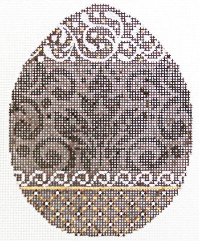 KEA08-18 - Chocolate Damask Egg