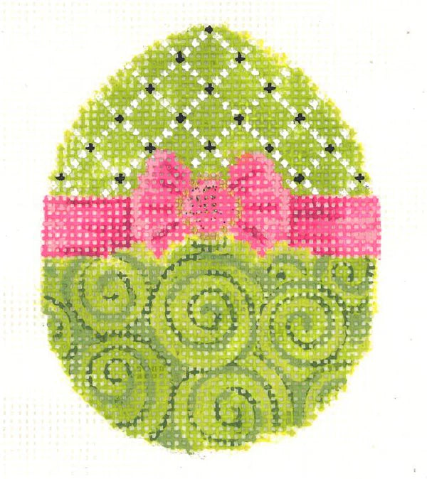 KEA37-18 - Chartreuse Ribbon Egg