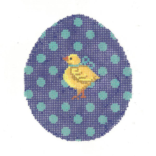 KEA47-18 - Aqua Polka Dot on Plum Chicks Egg