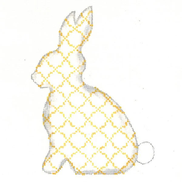 KEA59-18 - Lemon Quatrefoil Standing Hare