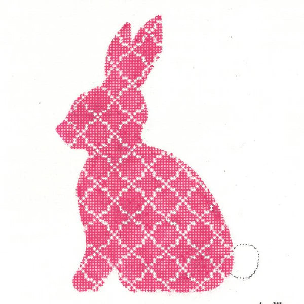 KEA60-18 - Fuchsia Quatrefoil Standing Hare