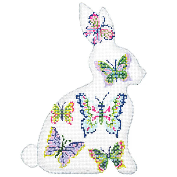 KEA67-18 - Butterfly Patterned Standing Hare