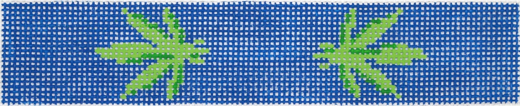 KF-28 - Green Weed Leaves on Navy