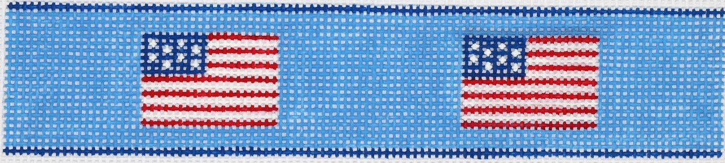 KF-39 - American Flags on Bright Blue