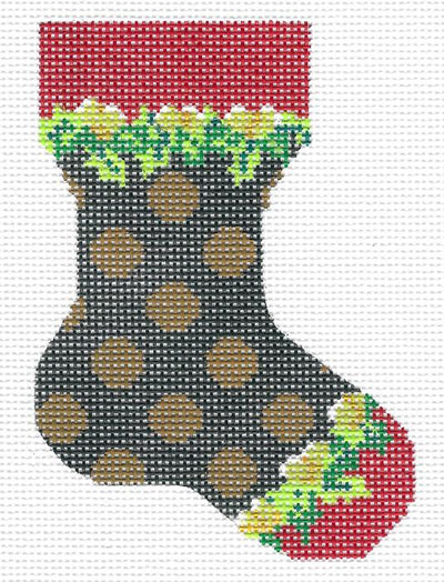 KFA02 - Forest and Honey Polka Dot Sock