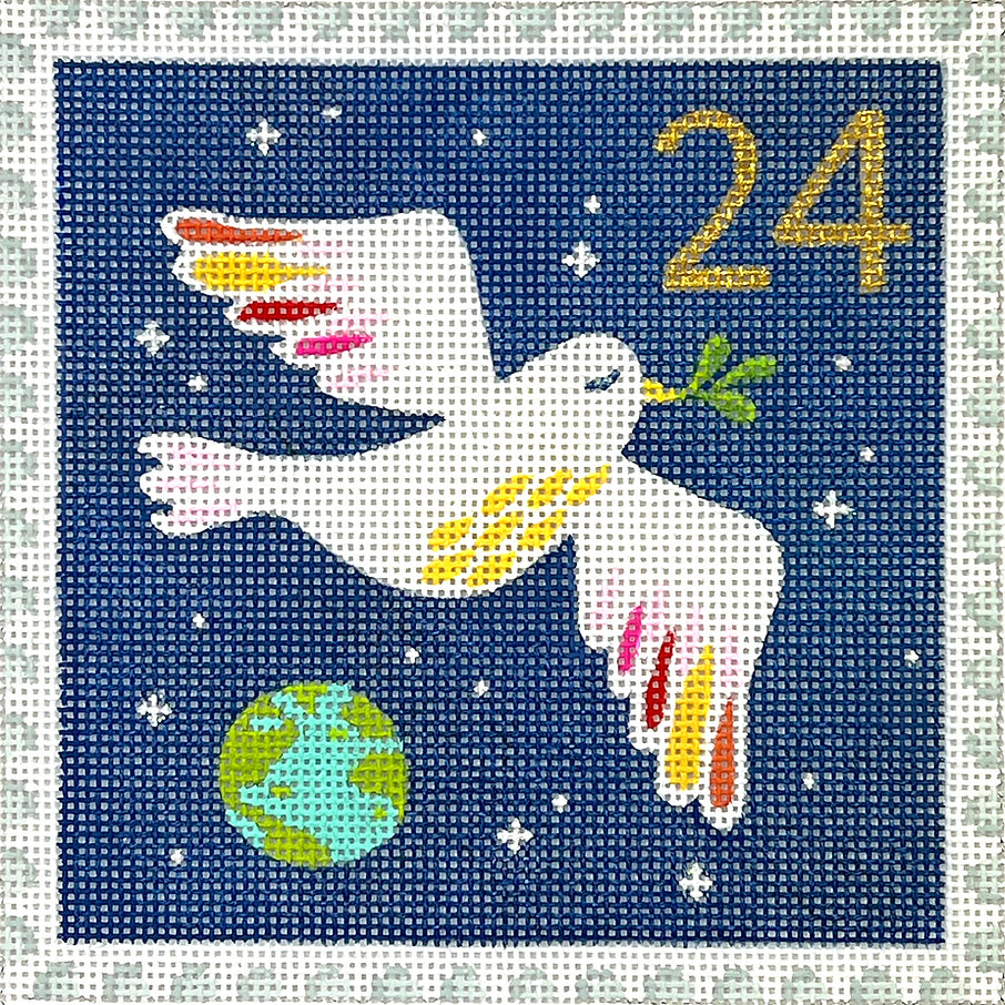 KH-PL-24 - Advent Stamp #24 - Peace on Earth Dove