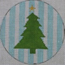 KK-O126 - Flare Tree on Blue Stripes