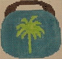 KK-OBB102D - Palm Tree on Teal Insert