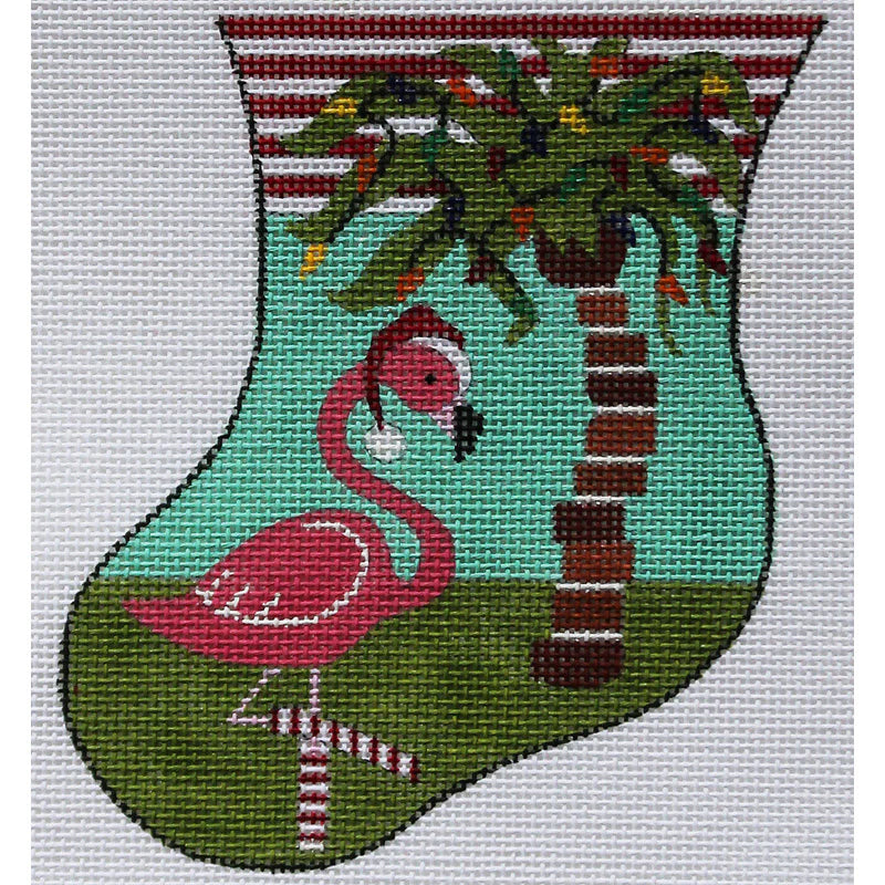 KL1117-1 - Flamingo with Palm Mini Stocking