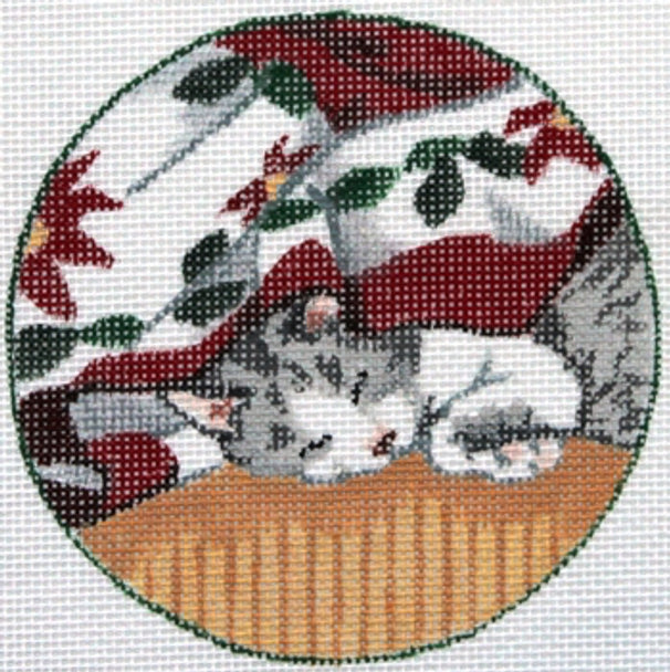 KL165 - Kitten Under Tree Skirt Ornament