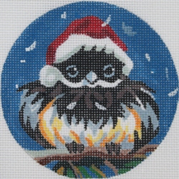KL181 - Chickadee in Santa Hat Ornament