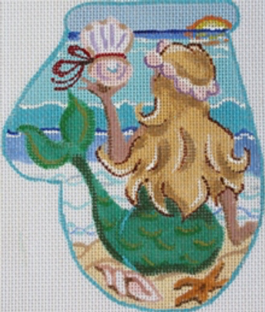 KL195-2 - Mermaid at the Beach Mitten Ornament