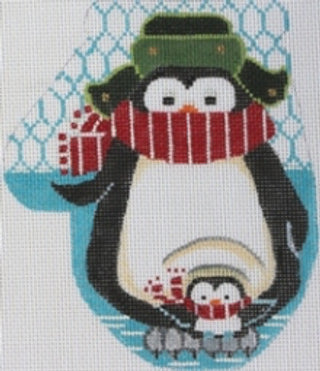 KL193-2 - Penguin Mom and Chick Mitten Ornament