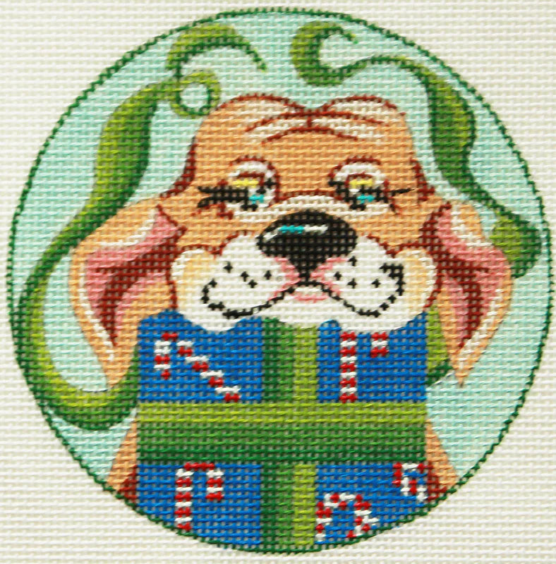 KL220 - Puppy with Blue Box Ornament