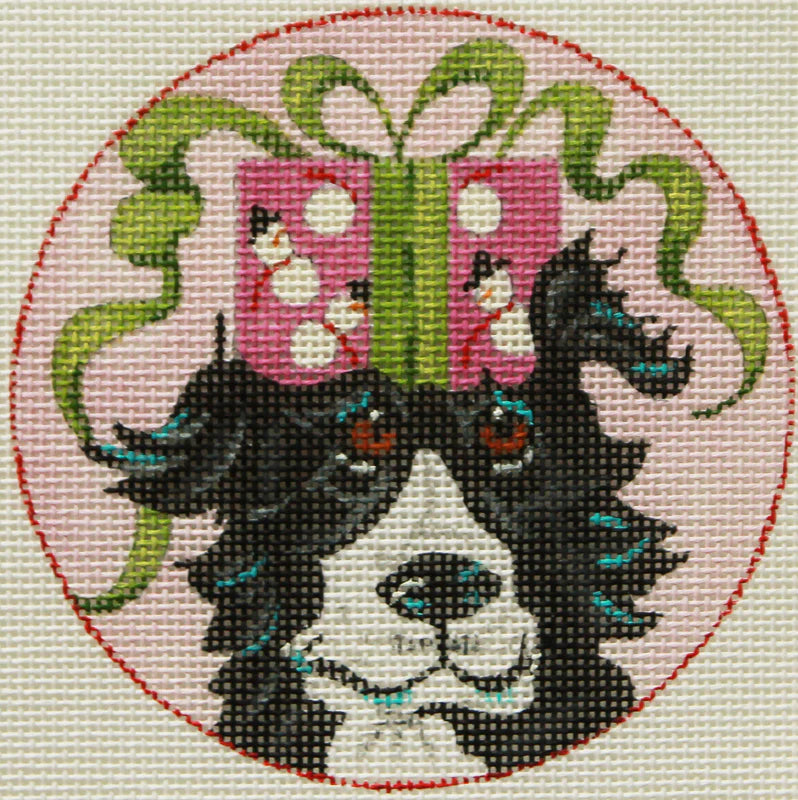 KL222 - Puppy with Pink Box Ornament