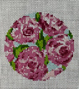 KJ27-14 - Roses on Teal
