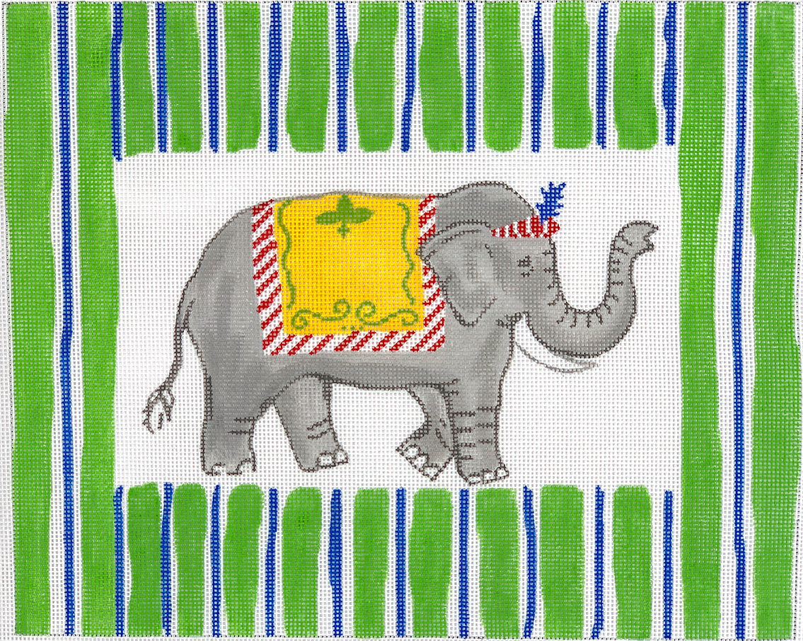 KR-PL-11 - Elephant with Blue and Green Stripes