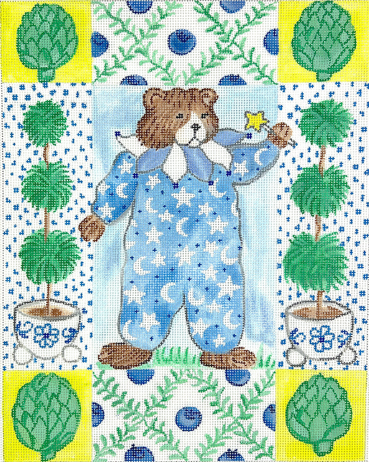 KR-PL-22 - Blueberry Bear with Artichokes and Topiaries