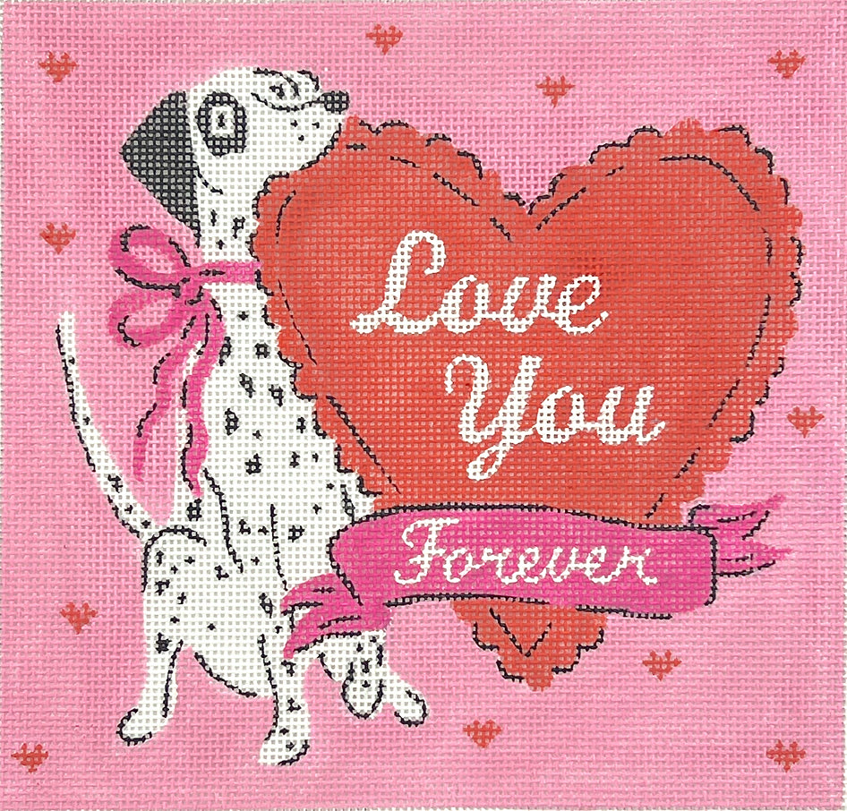 KRM-PL-09 - "Love You Forever" Dalmatian with Heart