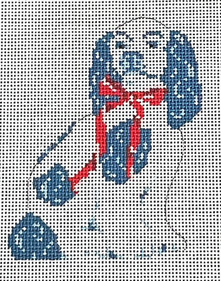 KW79 - Staffy Ornament with Red Bow