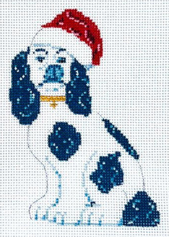 KW80 - Staffy Ornament with Santa Hat