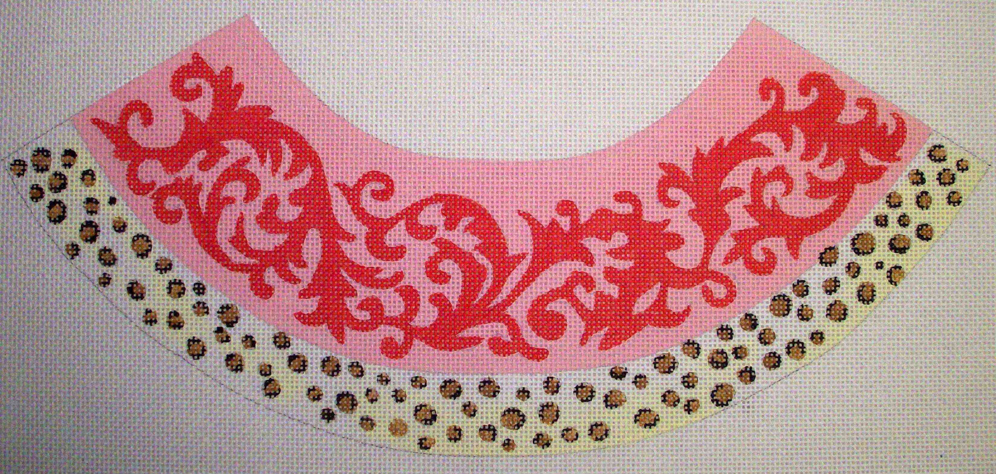 LA547 - Red Curliques Lampshade