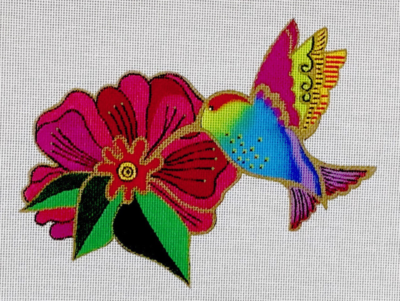 LB-145 - Hummingbird with Flower