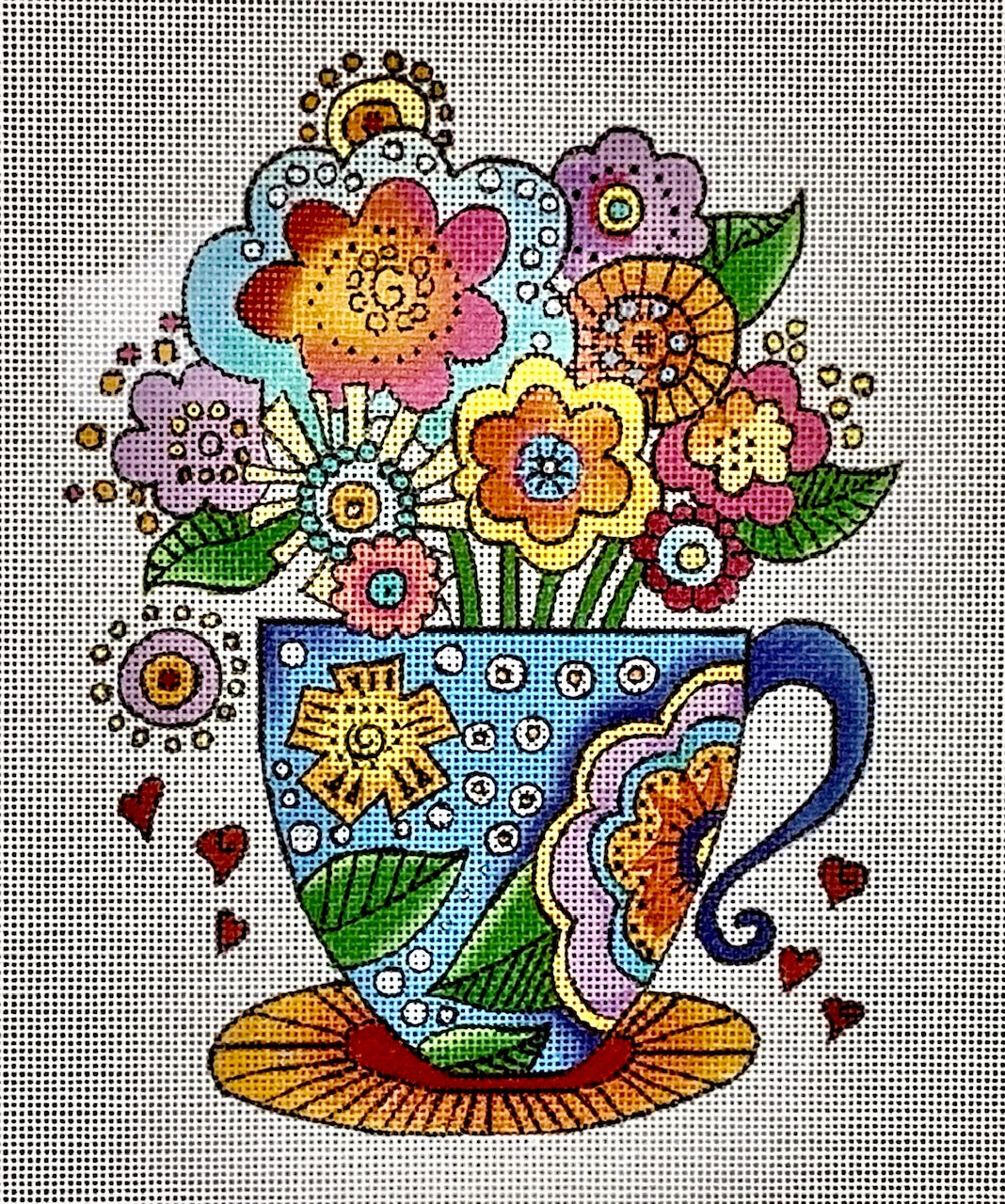 LB-148 - Flowers in a Tea Cup