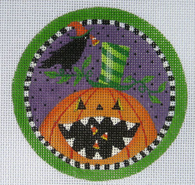 LD-39 - Pumpkin and Crow Ornament